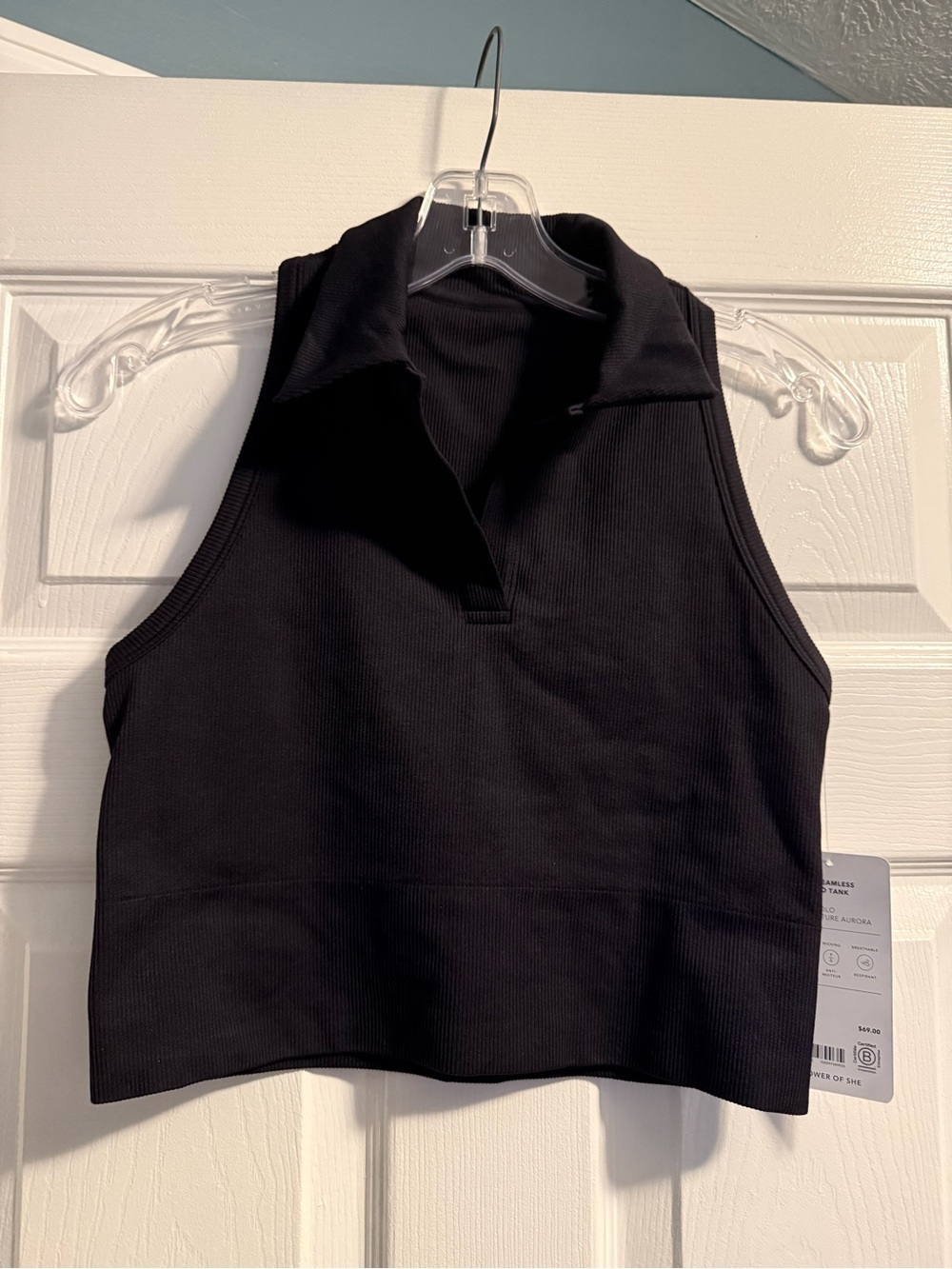 Athleta Aurora Seamless Crop Polo Med